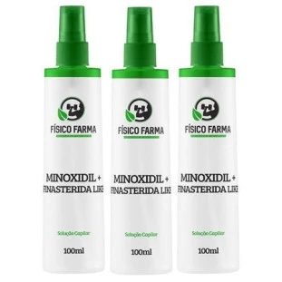 Minoxidil + Finasterida Like (Sfíngoni) Spray 100ml-Kit com 3 Unidades